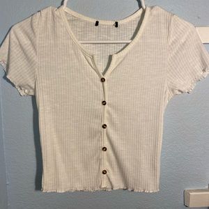 White cottage core top